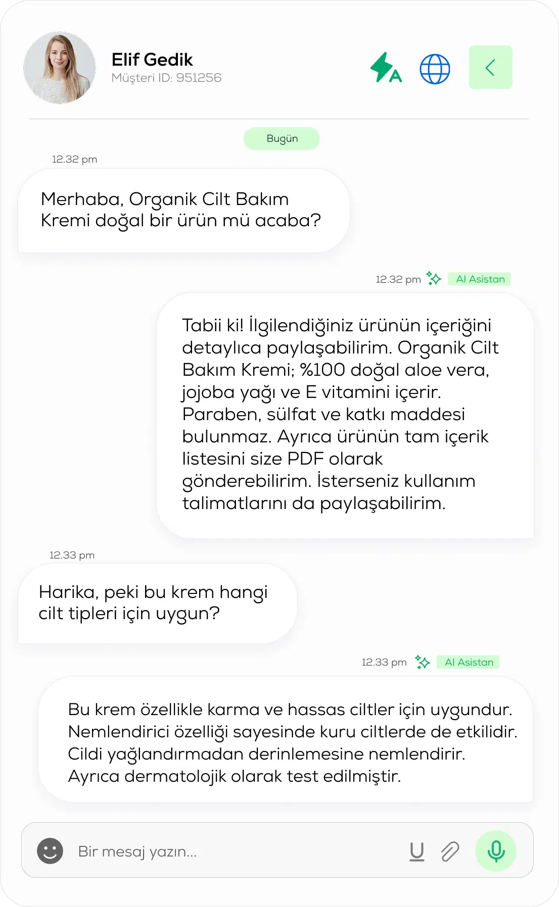 Elif Gedik mobil mesajları
