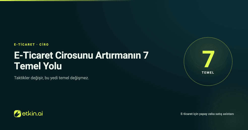 E-Ticaret Cirosunu Artırmanın 7 Temel Yolu