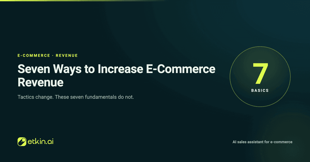 Seven Ways to Increase E-Commerce Revenue