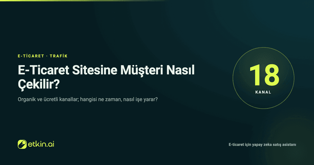 E-Ticaret Sitesine Müşteri Nasıl Çekilir? Organik ve Ücretli 18 Kanal