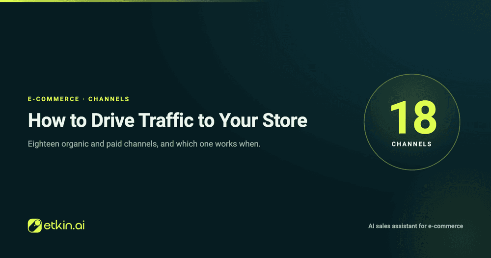 How to Drive Traffic to Your E-Commerce Site: 18 Organic and Paid Channels