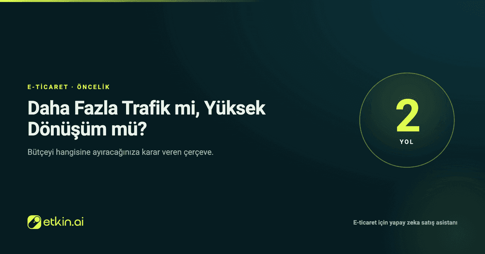 Daha Fazla Trafik mi, Daha Yüksek Dönüşüm mü? Hangisine Önce Yatırım Yapmalı?