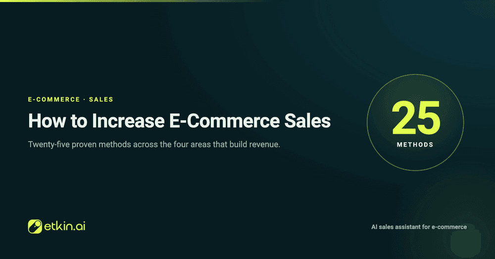 How to Increase E-Commerce Sales: 25 Proven Methods