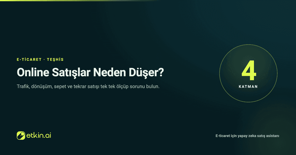 Online Satışlar Neden Düşer? Sorunu Bulmak İçin Teşhis Rehberi