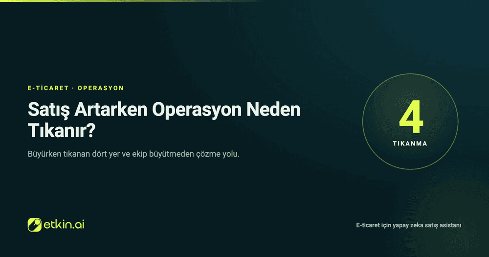 Satış Artarken Operasyon Neden Tıkanır? E-Ticarette Büyüme Sancıları