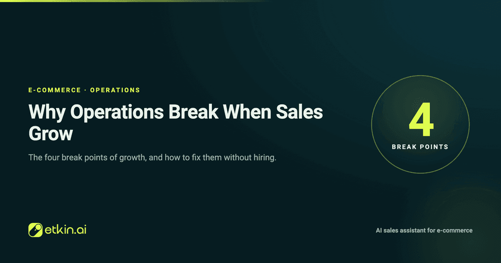 Why Do Operations Break When Sales Grow? Growing Pains in E-Commerce